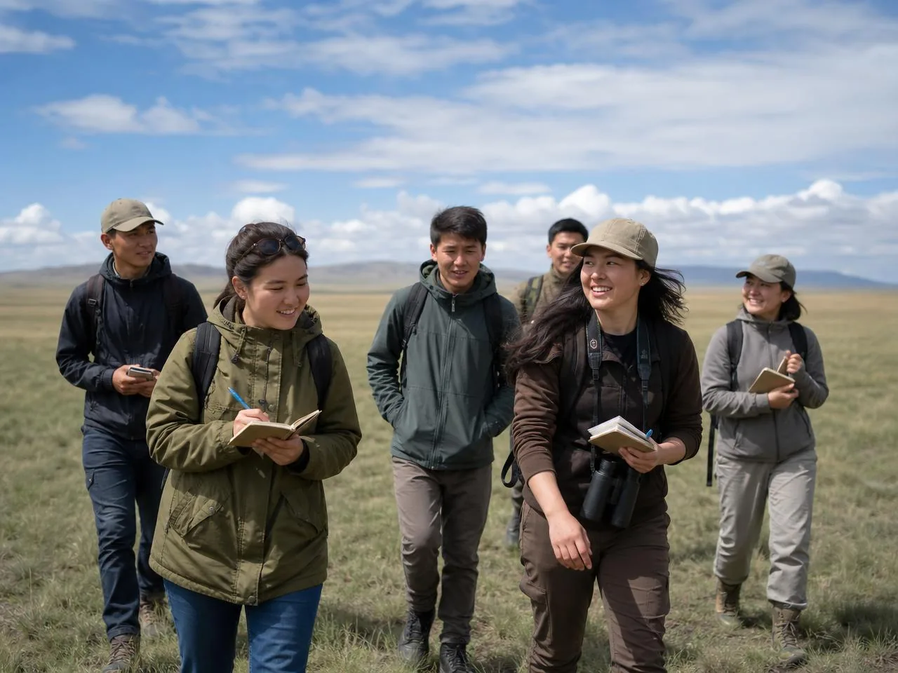 Young conservationists on a field training day